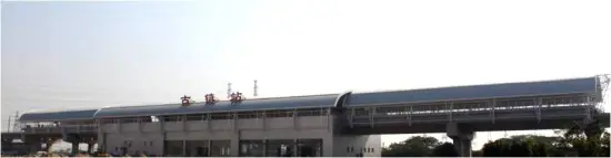 Arc pipe truss steel structure rail station