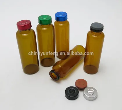 Brown 30ml drug bottle medicine bottle with rubber stopper