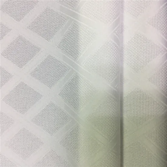 Jacquard 100% Polyester Mesh Fabric for Curtain