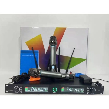 RIY-0318 Microfono wireless con portatile da 4pc portatile in metallo