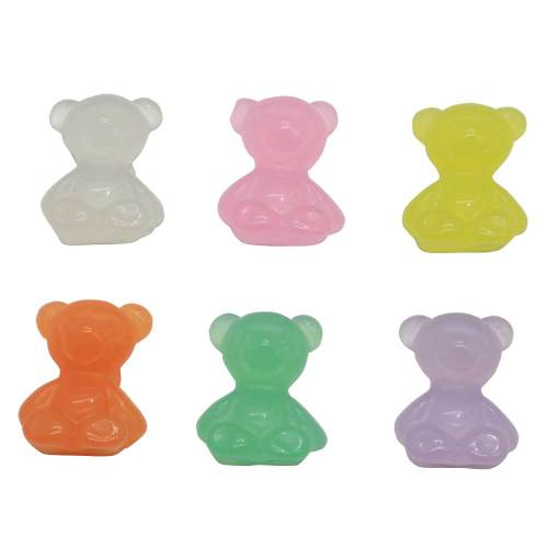 Cute Jelly Candy Bear Resin Charms Fai da te Jelly Animal Orecchino Collana Cartoon Jewelry Charms