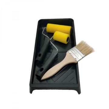 Yellow Sponge Paint Roller with tray