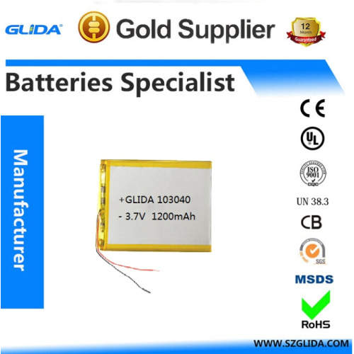 High performance glida 3.7V li-po battery