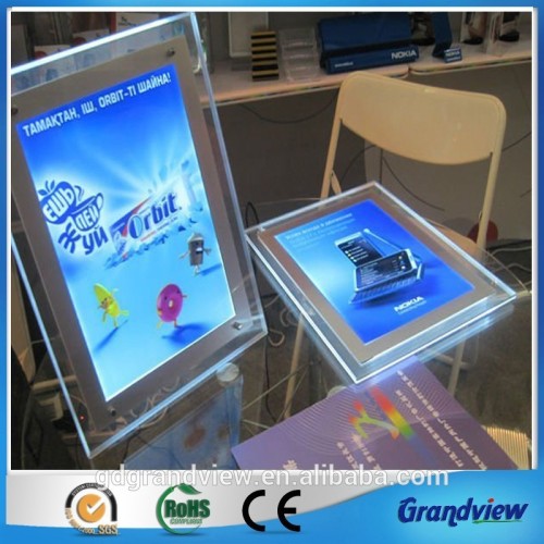 Hang advertising led light aluminum poster snap frame