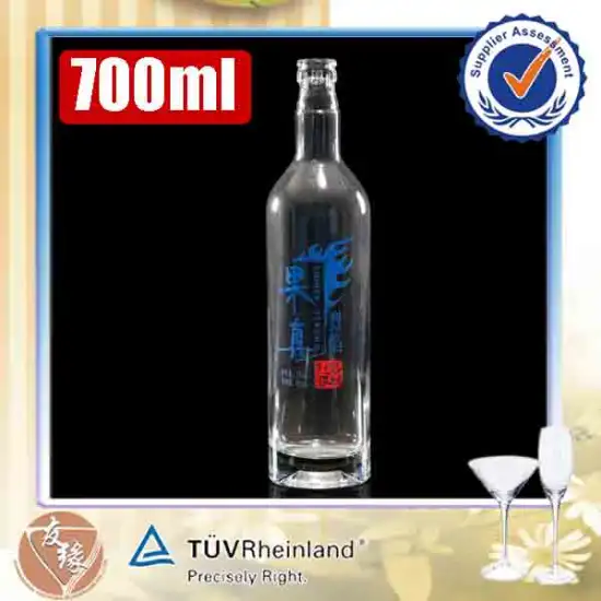 wholesale liquor packaging good white glass bottle 750 ml clear