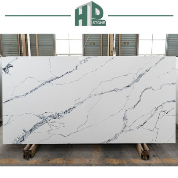 Bianco Calacatta Quartz Slab - Polished White Quartz Countertop