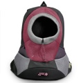 Burgund Große PVC und Mesh Pet Backpack