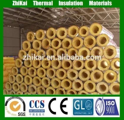 25mm /50mm thick fireproof material pipe insulation glass wool