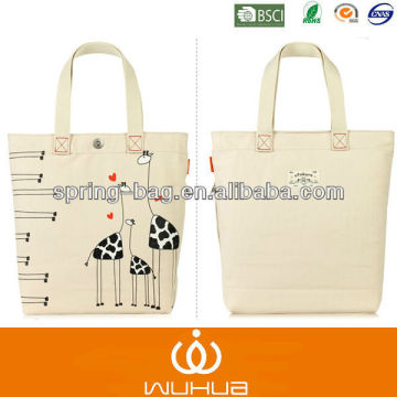 2014 easy design cheap and fashion women canvas tote bags