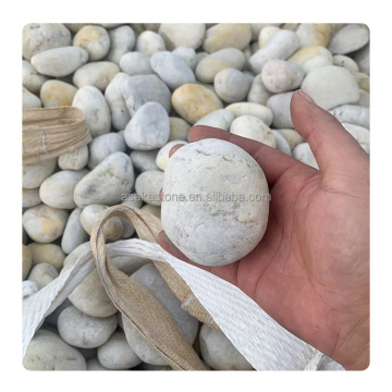 High Gloss Pure White River Pebbles for Garden Paving - Cheap Exterior Decorative Stones