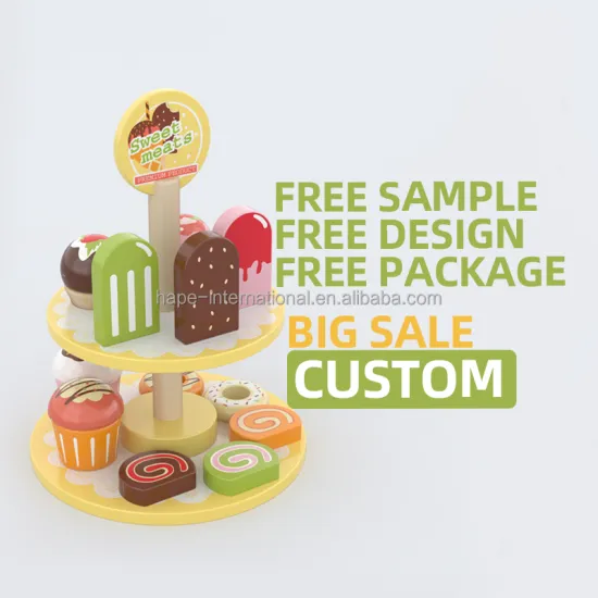 Stunning Littleroom Wooden Three-Tier Cake Stand: The Ultimate Kids' Kitchen Playset for Tea Parties, Ice Cream & Dessert Role-Playing