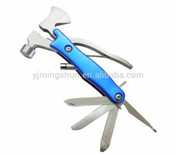 Stainless Steel Multi Tool Hammer With Axe With LED Light