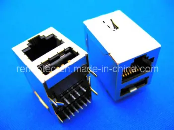 Metal Shield RJ45 8p8c Modular Jack Connector (RH-IO-0040)