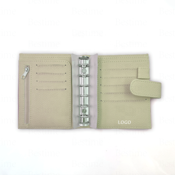 Hot Sale Sage Green A7 Silver Ring Binder with Large Pocket