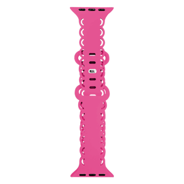 Custom Pink Lace Design Silicone Strap for Apple Watch 41mm/45mm