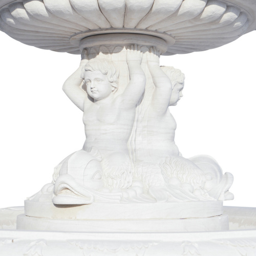 White Marble Customizable Garden Fountain Water Feature