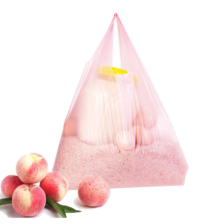 Retail supermarket restaurant food store takeaway plastic vest carry bag