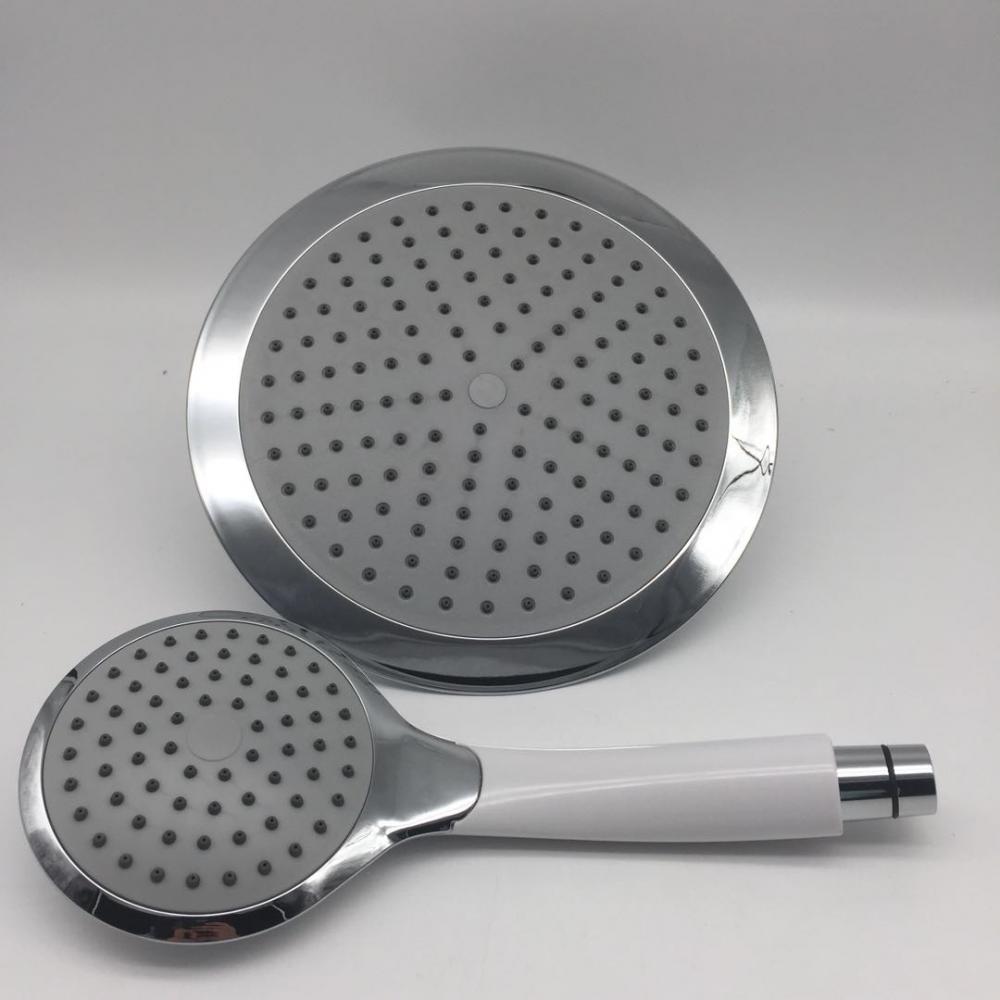 Cixi Sanyin Factory Manufacture High Quality Abs Plastic Adjustable Hand Shower Bath Set With Rainfull Overhead