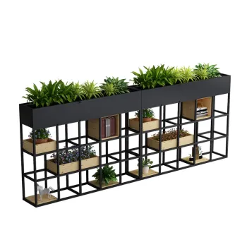 Industrial Wind Green Plant Fence Partition Screen for Restaurants and Offices