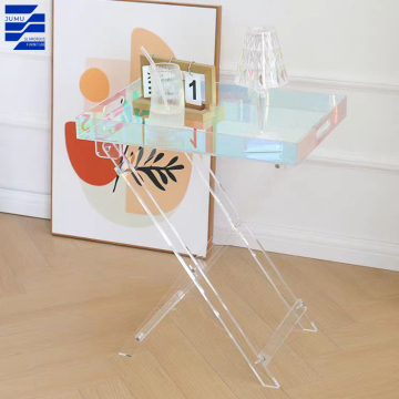 Glamorous Modern Acrylic Folding Coffee Tables and Side Tables for Living Rooms