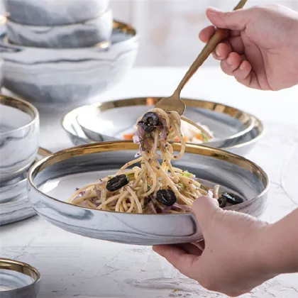 Wholesale Ceramic For Restaurant Dinner Bowl Ceramic Tableware dinner plates ceramics bowls dinner set