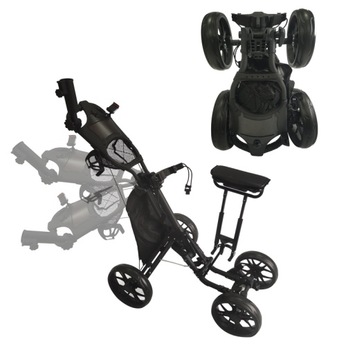 4 Wheel Golf Push Cart With Seat