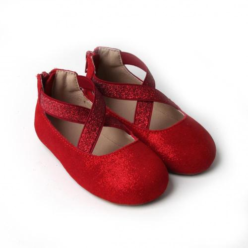 Zapatos de vestir de cuero para niños con tema navideño