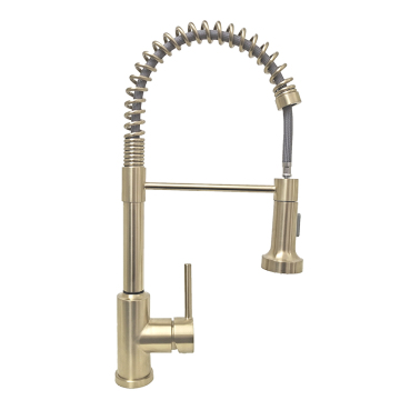 Electroplate Brushed Gold Pull Down Faucet