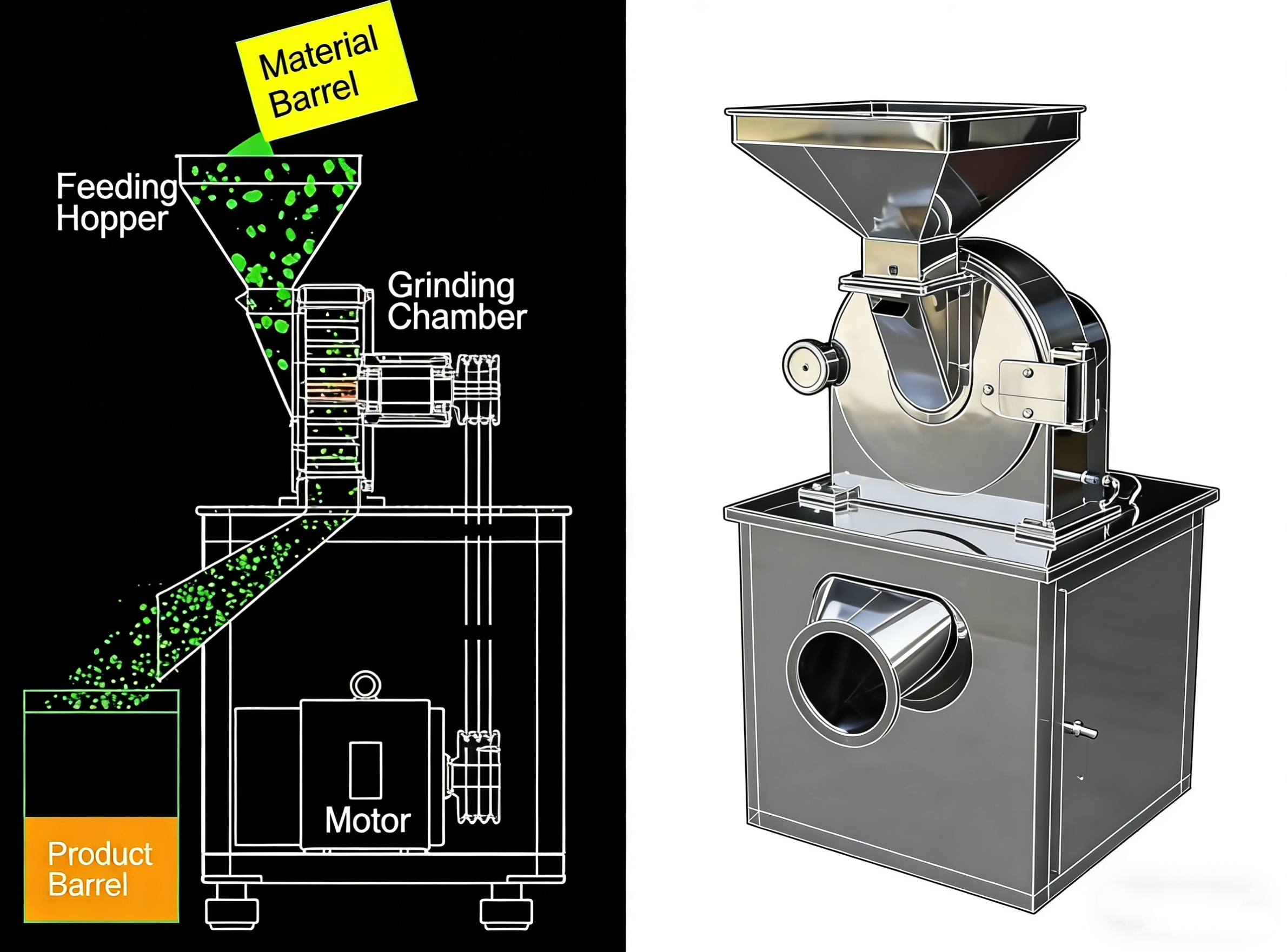 Industrial Fine Powder Grinder Machine