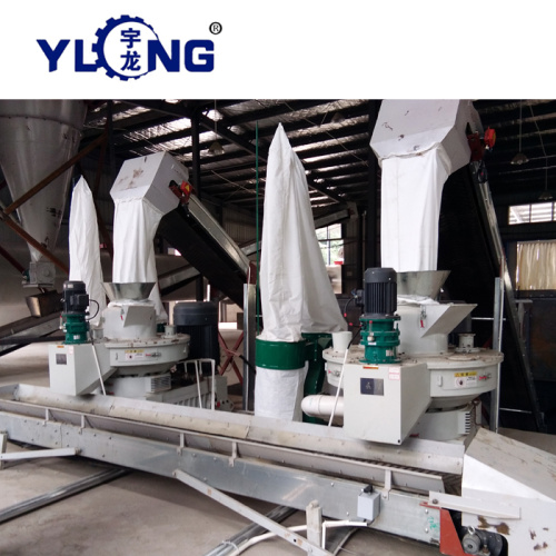 High efficiency ring die pellet press line