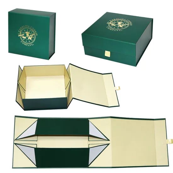Custom Gold Foil Logo Folding Paper Box