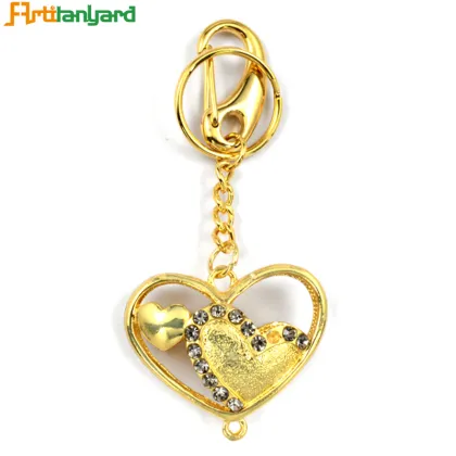 Custom Logo Metal Heart Shaped Keychain