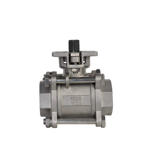 Pneumatic Actuator Threaded Three Pieces Ball Valve