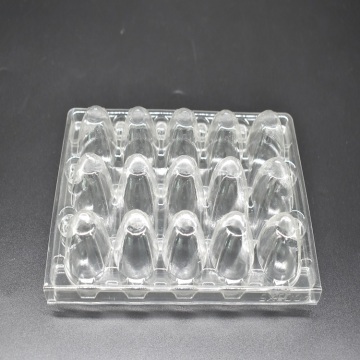 Wholesale Clamshell 15 Holes Plastic Quail Egg Tray