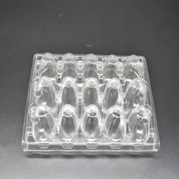 Wholesale Clamshell 15 Holes Plastic Quail Egg Tray