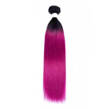 Royce 100% Brazilian Human hair Extensions Two Tone colored Human Hair Weave bundles with closure T1B Light Pink Body Wave