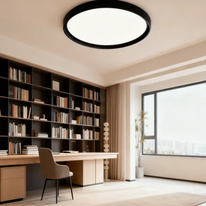 Low glare ceiling lighting