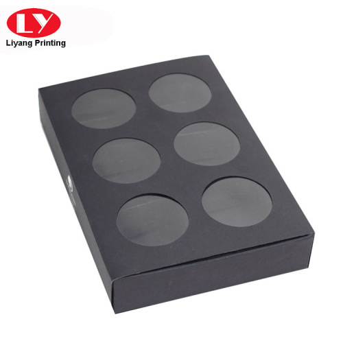 Food Grade Black Craft Macaron Box