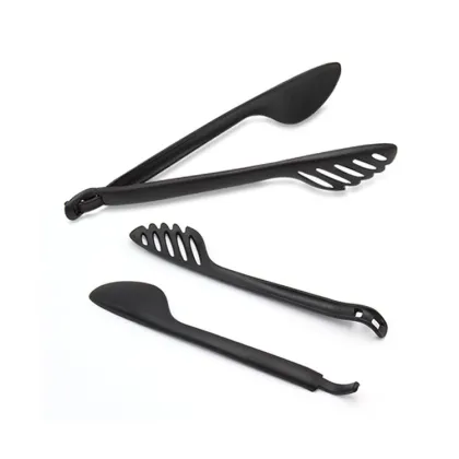 Black Nylon Food Tong for Kitchen