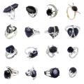 Assorted Blue Goldstone Beads Rings Owl Shape Ring for Women Goldstone Heart Rings for Girl Women Wedding Adjustable ring