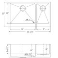 double bowl farmhouse kitchen sink with grid optional