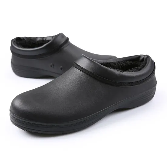 Winter Warm Plush Non-Slip Men's Kitchen Shoes