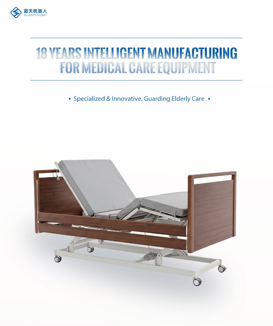 3 Function Electric Bed With Full Rails