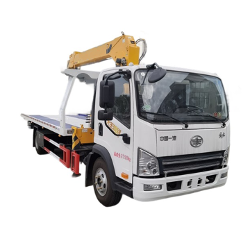 Hot Sale Faw Sliding Platform Wrecker Tow Truck with Crane and Flatbed for Sale