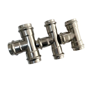 European Standard SUS304 Stainless Steel Plumbing Water Supply Pipe Fitting Tee