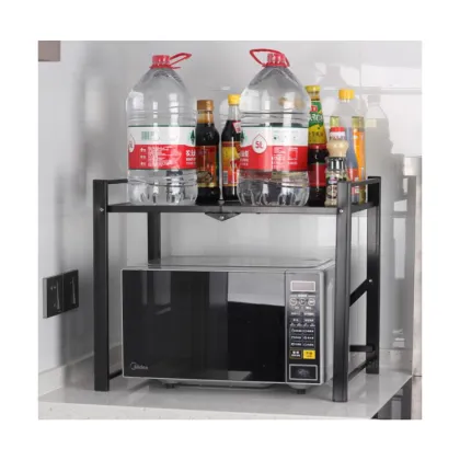 Kitchen Microwave Oven Rack: Free Installation and Storage Shelf