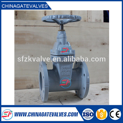 DI body non-rising stem resilient soft seated dn150 gate valve
