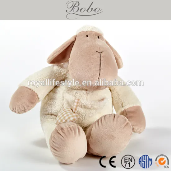 2015 beige plush stuffed sheep lamb toy for baby sleep