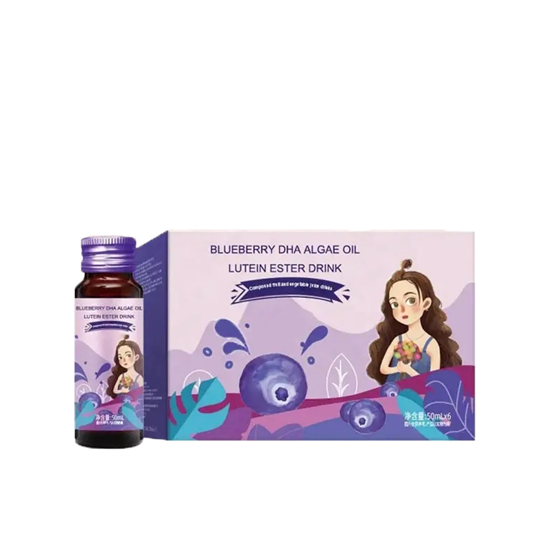 OEM/ODM Natural Blueberry DHA Algae Oil Lutein Ester Oral Liquid Enhance Immunity Eyesight Lutein Ester Oral Liquid Drink