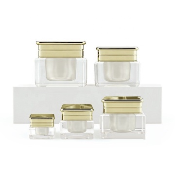 Customizable Acrylic Cosmetic Jars with Optional Logo: High-End Empty Capacity Travel-Separate Nail Gel and Skin Care Cream Containers